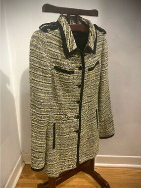 Yellow and Black Tweed - CARLISLE Military Jacket - M/L